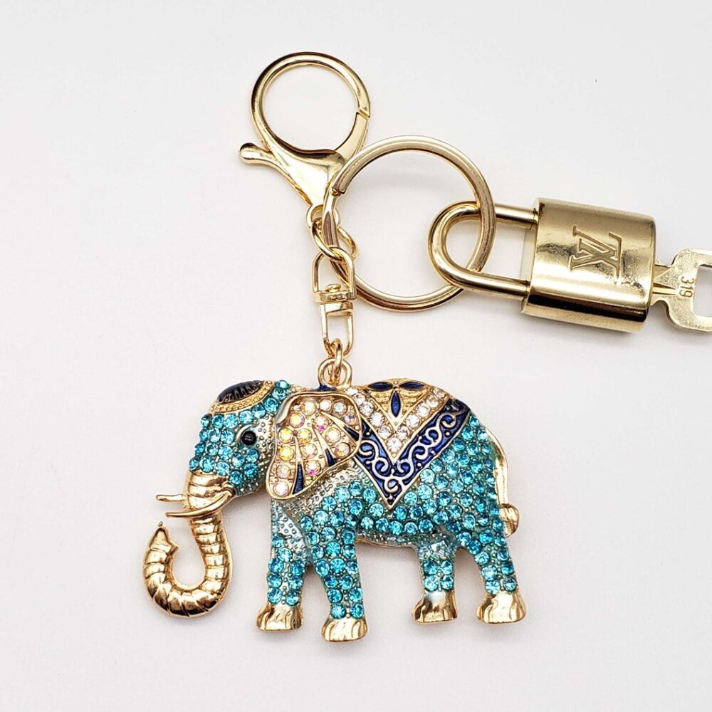 LV Gold Padlock & Key 🔒 Authentic Louis Vuitton Bag Unbranded Elephant Charm - Picture 5 of 6